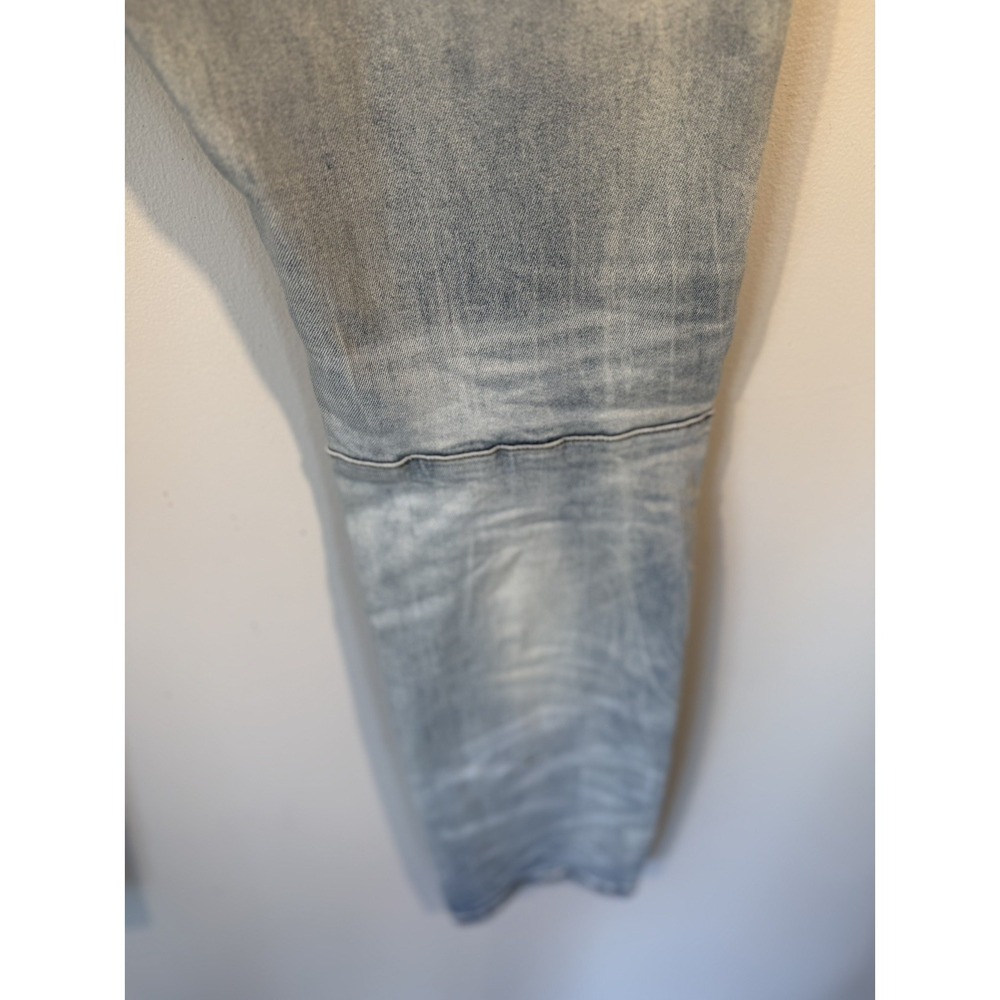 NWT Smoke Rise Jeans Men's 38x32 Light Wash Slim Distressed Y2K Grunge - Picture 5 of 6